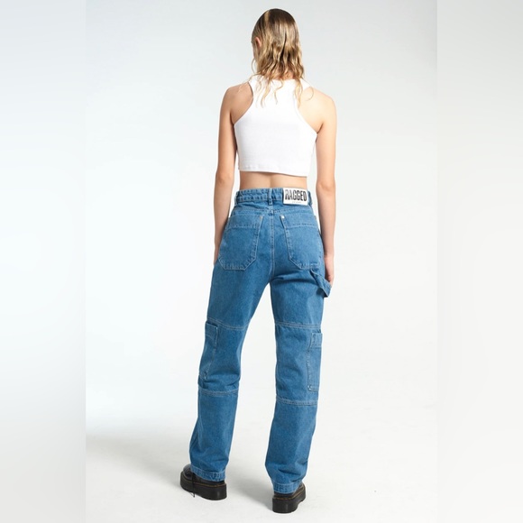 THE RAGGED PRIEST Combat Jeans size 10 light blue - Picture 2 of 10